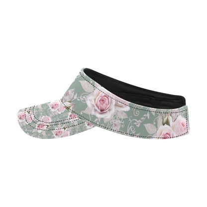 Rose White Pattern Print Design RO012 Unisex Sun Visor