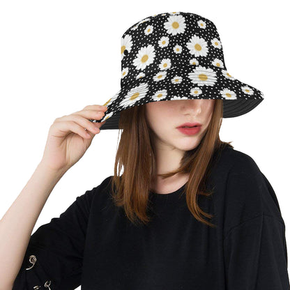 Daisy Pattern Print Design DS02 Unisex Bucket Hat