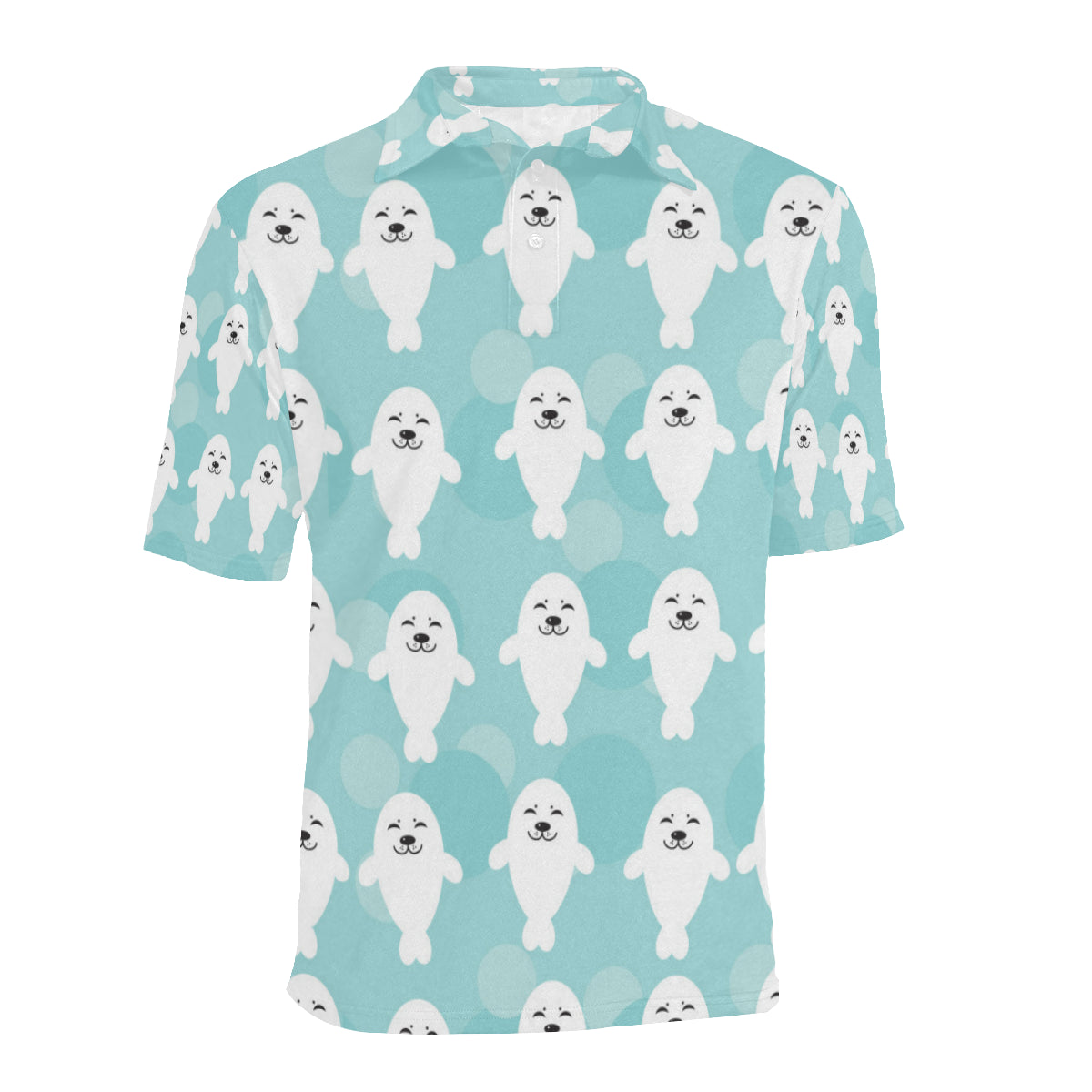 Sea Lion Baby Pattern Print Design 01 Men Polo Shirt
