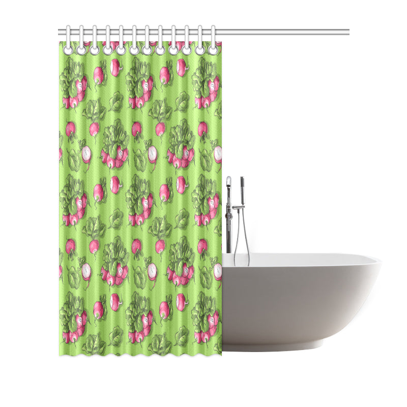 Radish Pattern Print Design A05 Shower Curtain