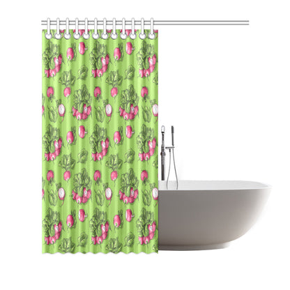 Radish Pattern Print Design A05 Shower Curtain