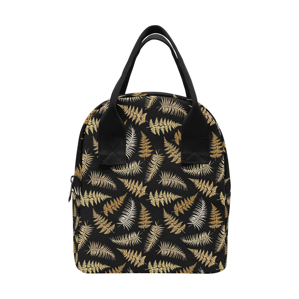 Fern Leave Bright Print Pattern Insulated Lunch Bag