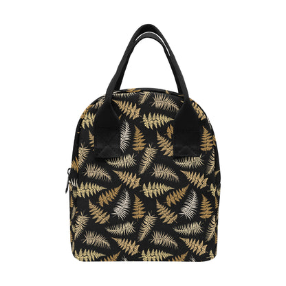Fern Leave Bright Print Pattern Insulated Lunch Bag