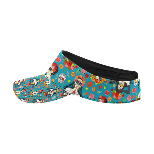 Day of the Dead Old School Girl Design Unisex Sun Visor