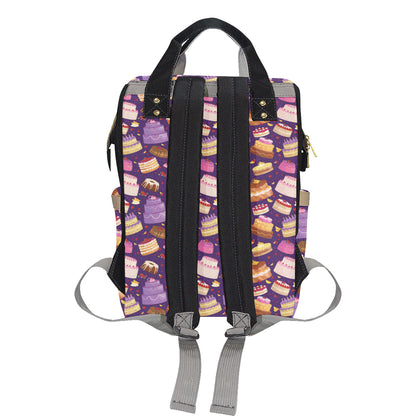 Cake Pattern Print Design 05 Diaper Bag Backpack