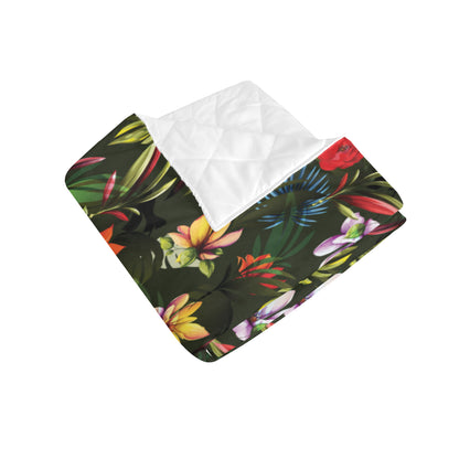 Magnolia Pattern Print Design 02 Premium Quilt