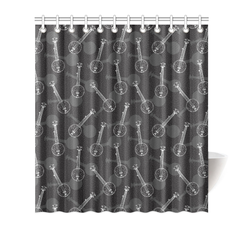 Banjo Pattern Print Design 03 Shower Curtain
