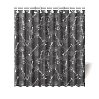 Banjo Pattern Print Design 03 Shower Curtain