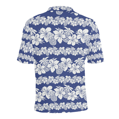 Hawaiian Themed Pattern Print Design H07 Men Polo Shirt