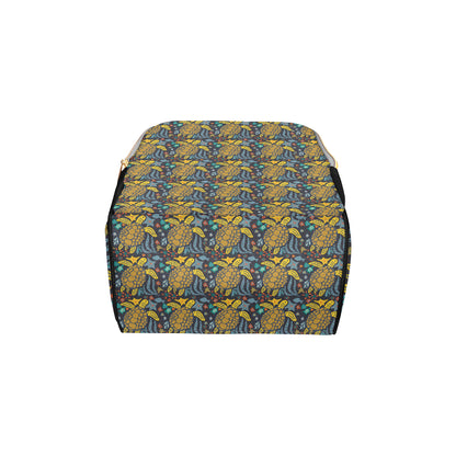 Sea Turtle Pattern Print Design T03 Diaper Bag Backpack