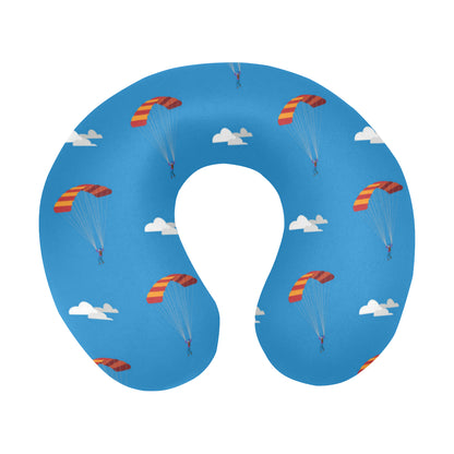 Skydiving Pattern Print Design 02 U-Shaped Travel Neck Pillow