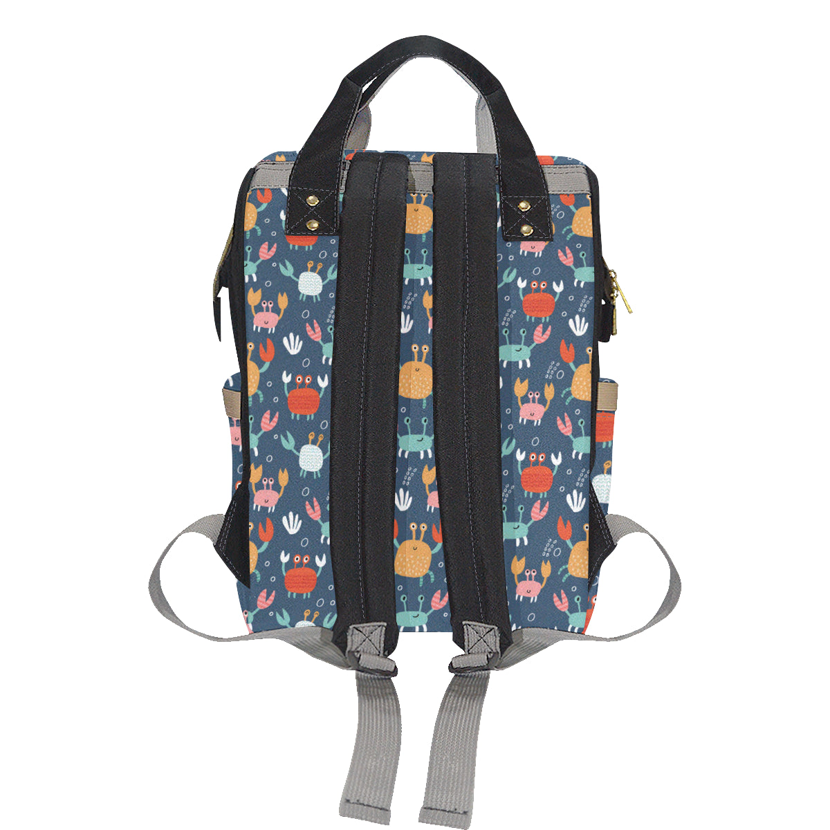 Crab Pattern Print Design 05 Diaper Bag Backpack