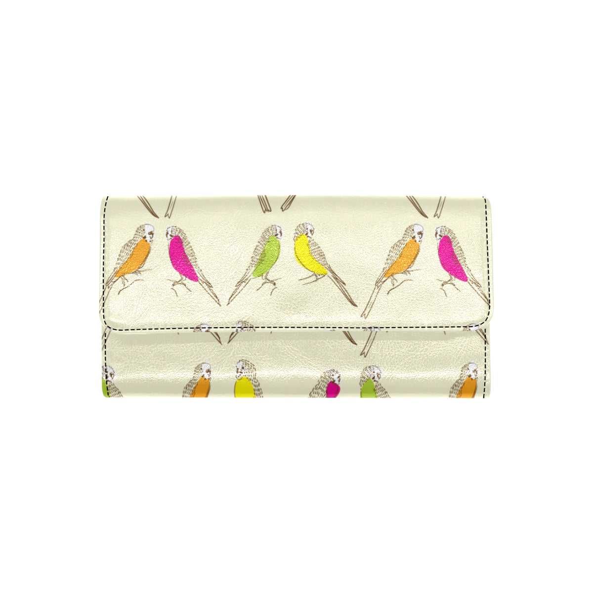 Parakeet Pattern Print Design A01 Women's Trifold Wallet