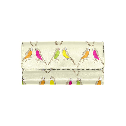 Parakeet Pattern Print Design A01 Women's Trifold Wallet