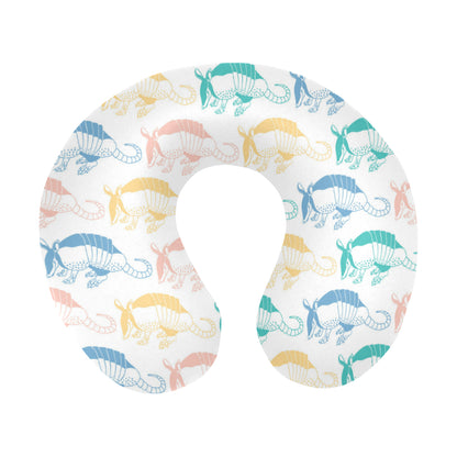 Armadillo Pattern Print Design 05 U-Shaped Travel Neck Pillow