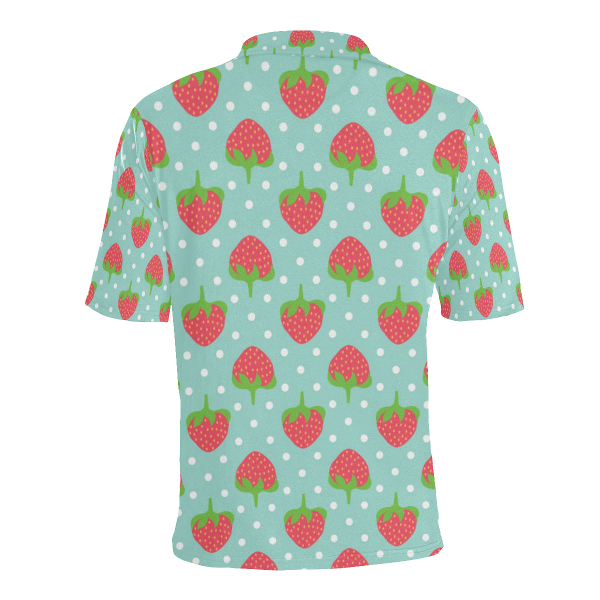 Strawberry Pattern Print Design SB06 Men Polo Shirt