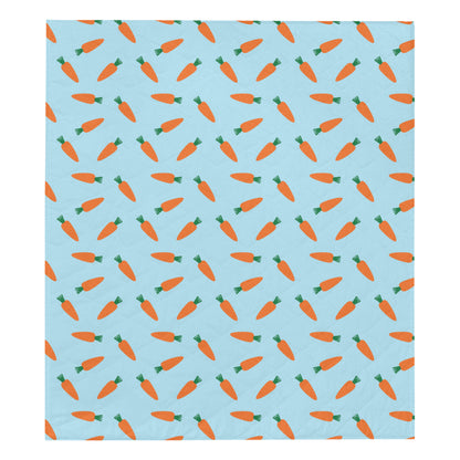 Carrot Pattern Print Design 03 Premium Quilt