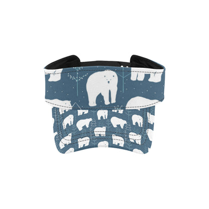 Polar Bear Pattern Print Design A01 Unisex Sun Visor