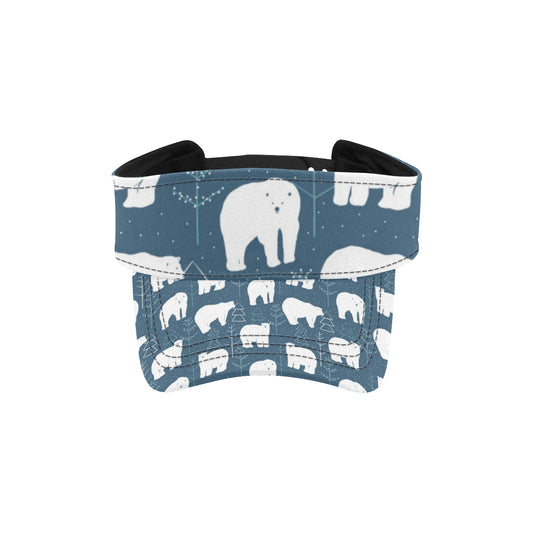 Polar Bear Pattern Print Design A01 Unisex Sun Visor