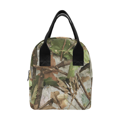 Camo Realistic Tree Forest Print Insulated Lunch Bag