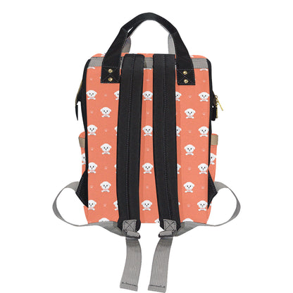 Bichons Frise Pattern Print Design 02 Diaper Bag Backpack