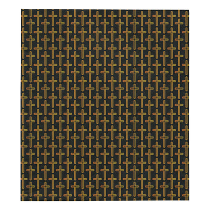 Cross Pattern Print Design 02 Premium Quilt