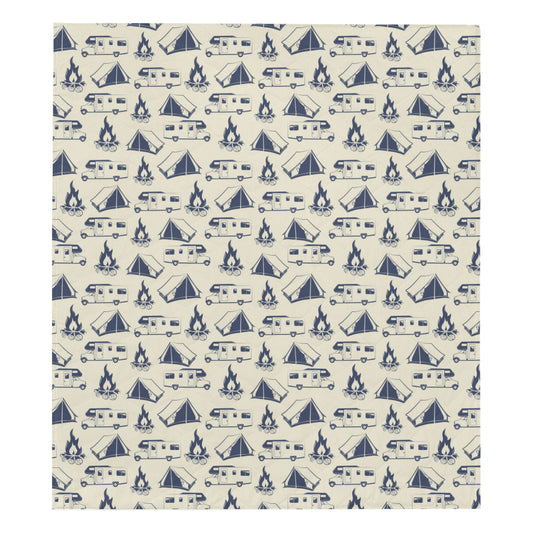 Campfire Pattern Print Design 01 Premium Quilt