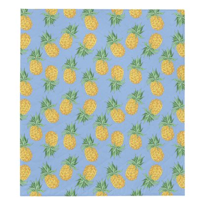 Pineapple Pattern Print Design A04 Premium Quilt
