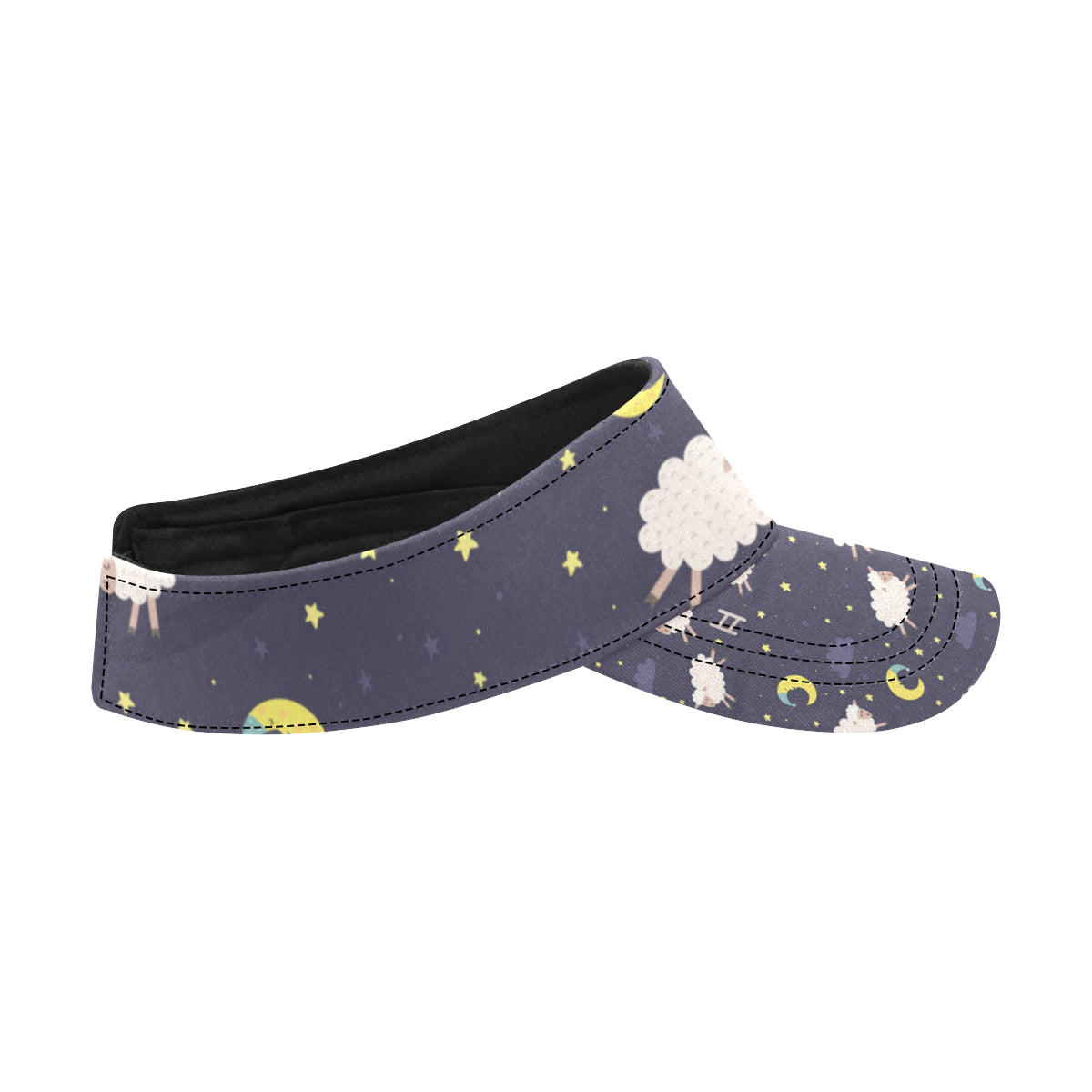 Sheep Night Pattern Print Design 02 Unisex Sun Visor