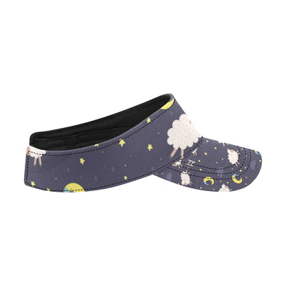 Sheep Night Pattern Print Design 02 Unisex Sun Visor