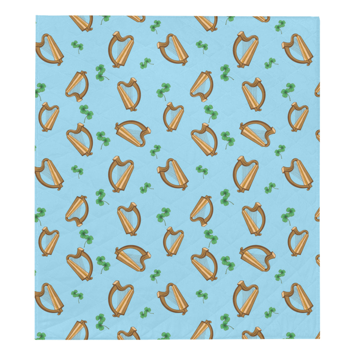 Harp Pattern Print Design 01 Premium Quilt