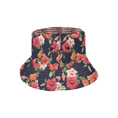 Tropical Flower Pattern Print Design TF020 Unisex Bucket Hat