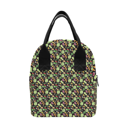 Vegan Draw Themed Design Print Insulated Lunch Bag