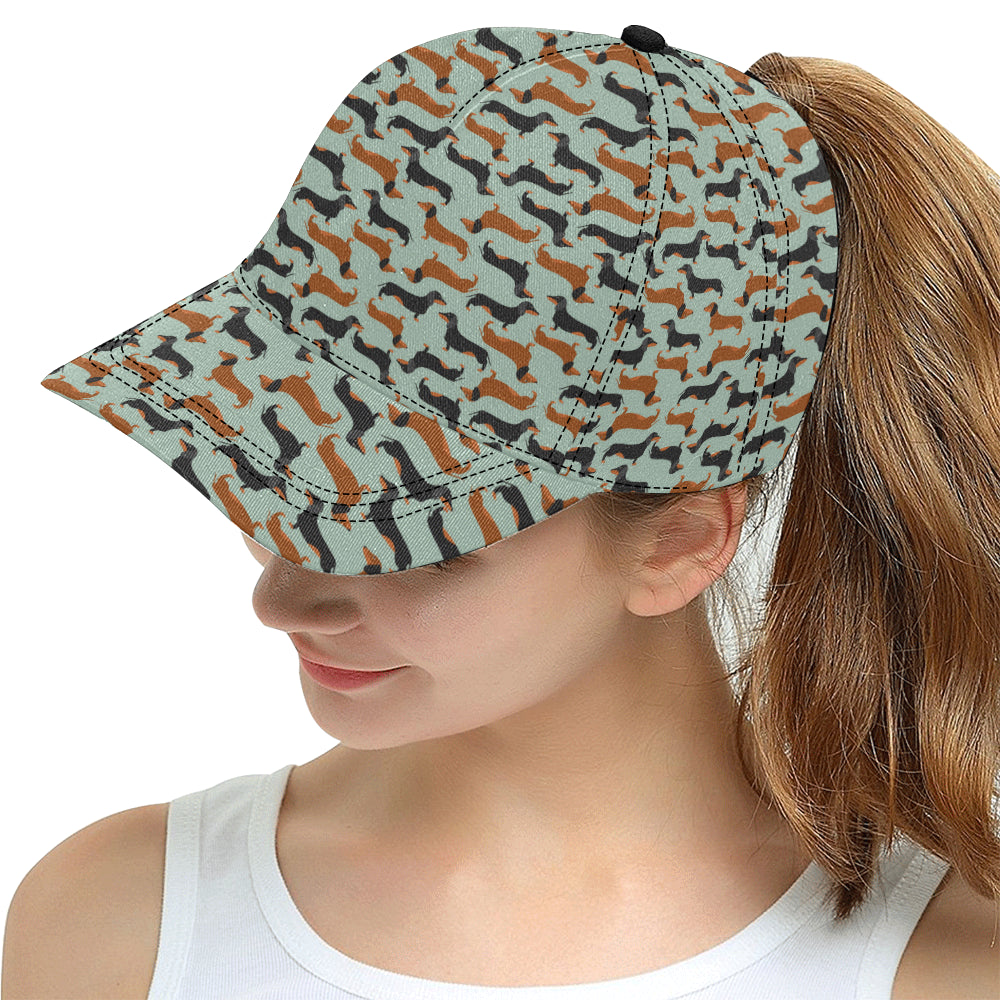Dachshund Cute Print Pattern Snapback Cap