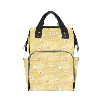 Beach Theme Print Diaper Bag Backpack
