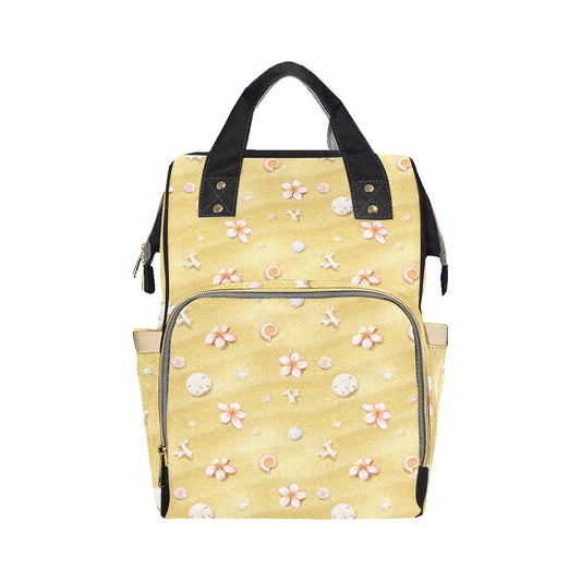 Beach Theme Print Diaper Bag Backpack