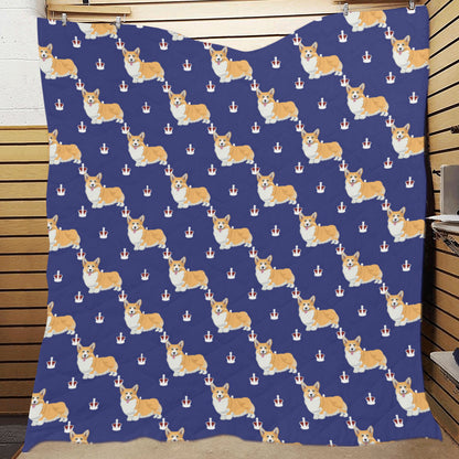 Pembroke Welsh Corgis Pattern Print Design A07 Premium Quilt
