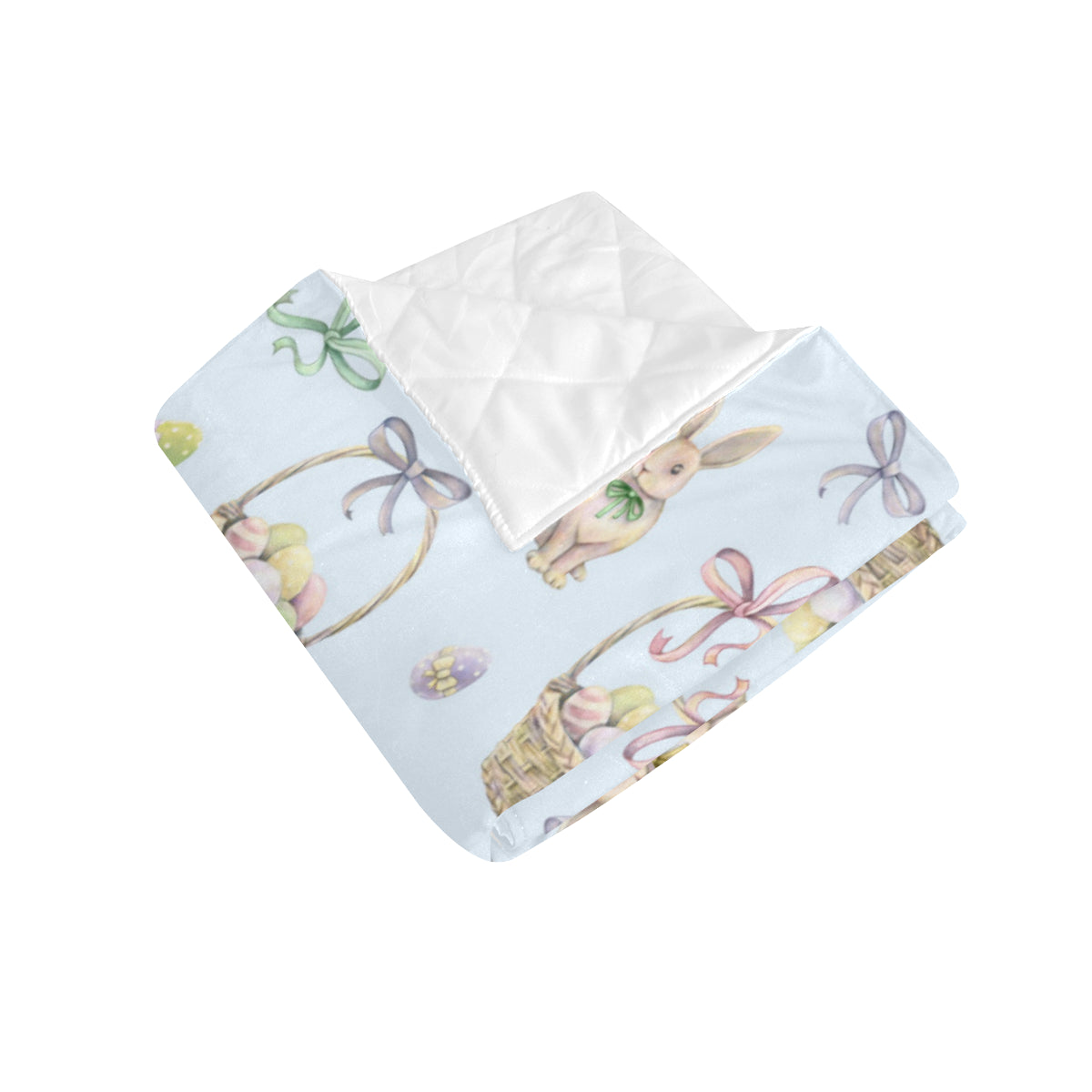 Rabbit Easter Eggs Pattern Print Design 03 Premium Quilt