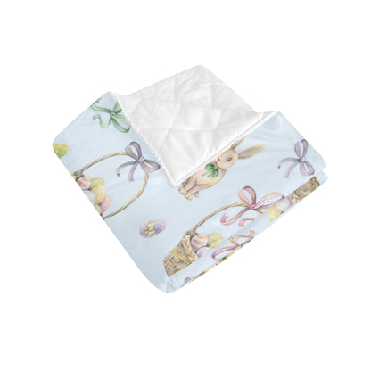 Rabbit Easter Eggs Pattern Print Design 03 Premium Quilt