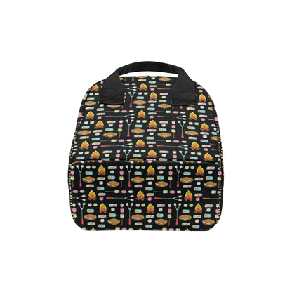 Camping Campfire Marshmallows Insulated Lunch Bag