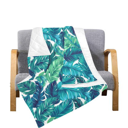 Brightness Tropical Palm Leaves Premium Quilt