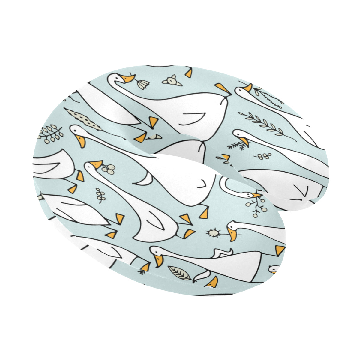 Goose Pattern Print Design 03 U-Shaped Travel Neck Pillow