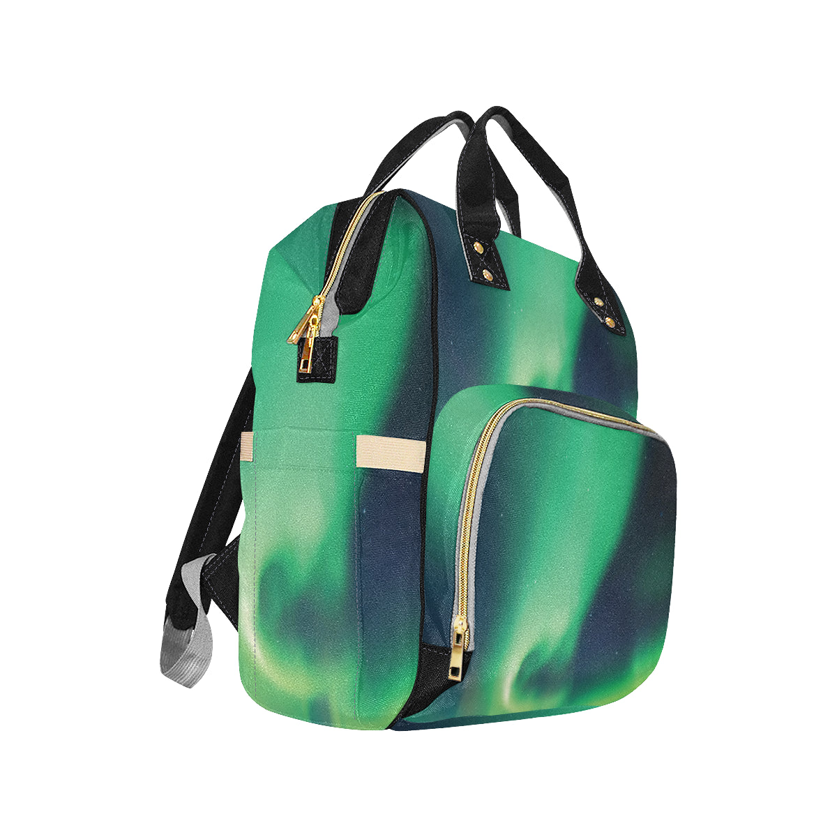 Aurora Borealis Pattern Print Design 04 Diaper Bag Backpack