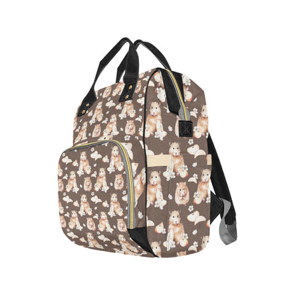 Hamster Pattern Print Design 03 Diaper Bag Backpack
