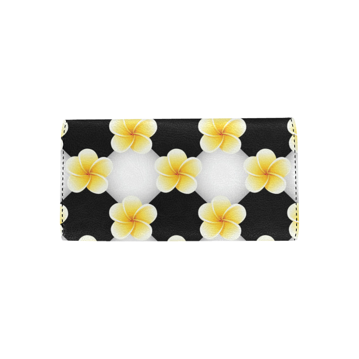 Plumeria Pattern Print Design A04 Women's Trifold Wallet