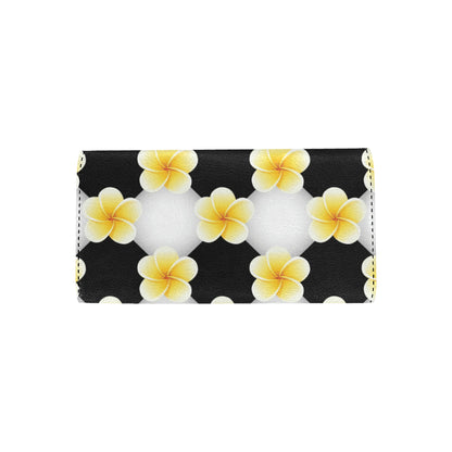 Plumeria Pattern Print Design A04 Women's Trifold Wallet