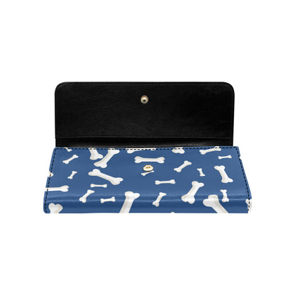 Dog Bone Pattern Print Design 03 Women's Trifold Wallet
