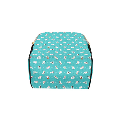 Bull Terriers Pattern Print Design 07 Diaper Bag Backpack