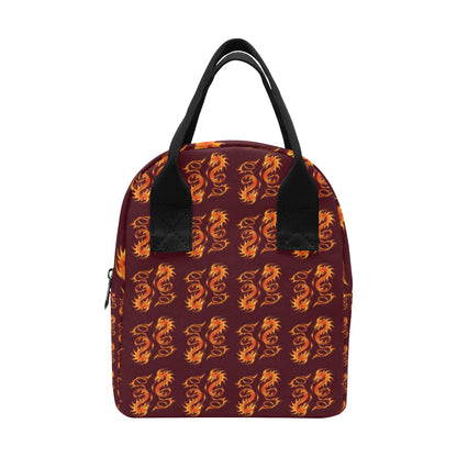 Dragons Fire Design Insulated Lunch Bag