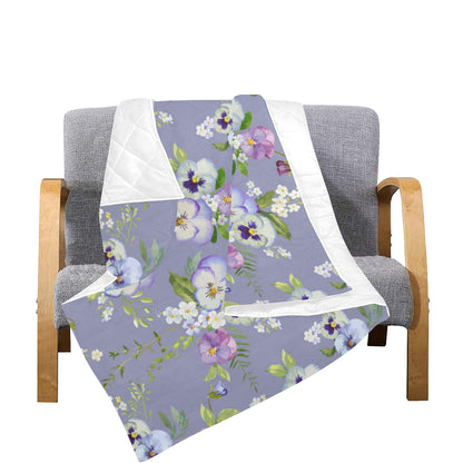 Pansy Pattern Print Design PS05 Premium Quilt